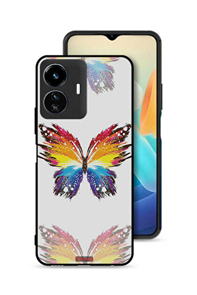 Tolwak غطاء حماية لهاتف Vivo Y77 5G بخلفية بسيطة وفن رقمي وبساطة الفراشة