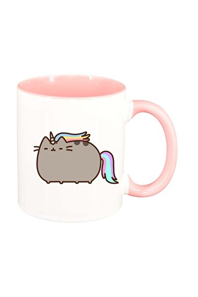 INOVATIX Cana alba personalizata, Emoji Cat, interior roz, D1017, INOVATIX®. ...