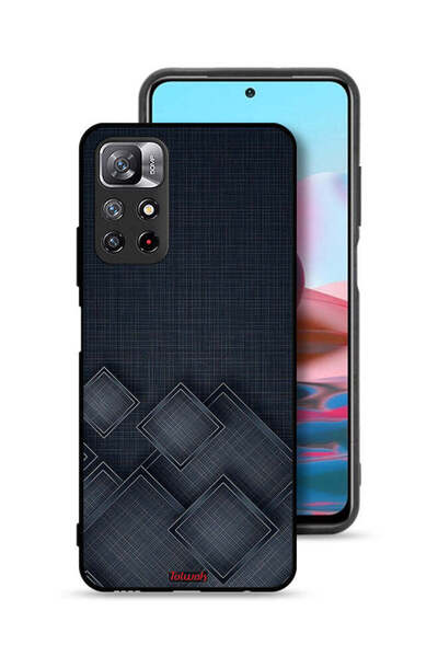 Tolwak غطاء حماية لهاتف شاومي ريدمي نوت 11 4G بنقشة مربعات على القماش