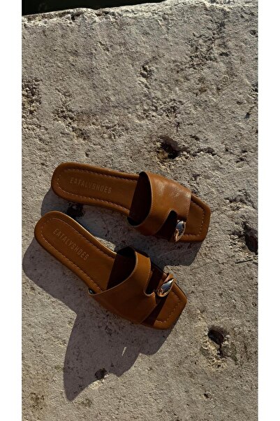 Eataly Shoes Аксесоари Детайлни Прозоречни Дамски Чехли в Кафяво