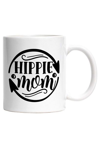 INOVATIX Personalized white mug, for a hippie mom - beloved, INOVATIX®. 330ml