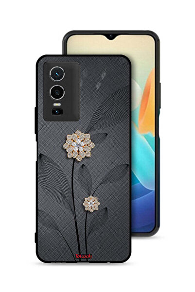 Tolwak غطاء حماية لهاتف Vivo Y76 5G برسومات زهور ماسية