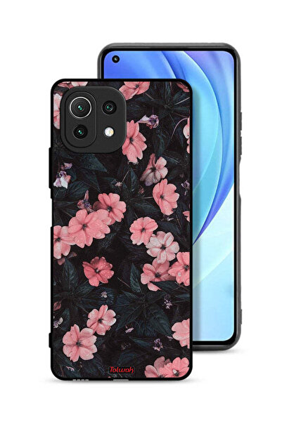 Tolwak غطاء حماية لهاتف شاومي مي 11 لايت - لون الخوخ والورود الصغيرة