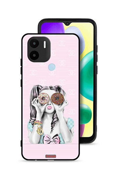 Tolwak Xiaomi Redmi A1 Plus Protective Case Cover Holding Two Donuts
