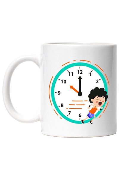INOVATIX Personalized white mug, Clock, Stopwatch, Sportsman, Athletics, Running, Time, INOVATIX®. 330ml