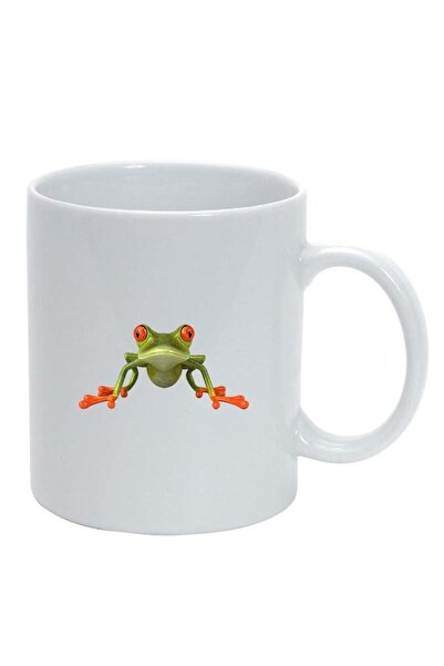 INOVATIX Cana alba personalizata, Broasca, alb, D187, INOVATIX®. 330ml