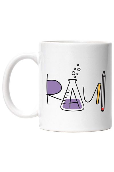 INOVATIX Personalized white mug, Name Raul, and Funny Message, Curious, Sociable, Galagio, INOVATIX®. 330ml