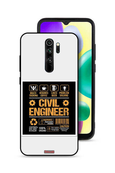 Tolwak غطاء حماية لهاتف شاومي ريدمي نوت 8 برو، ملصق مهندس مدني