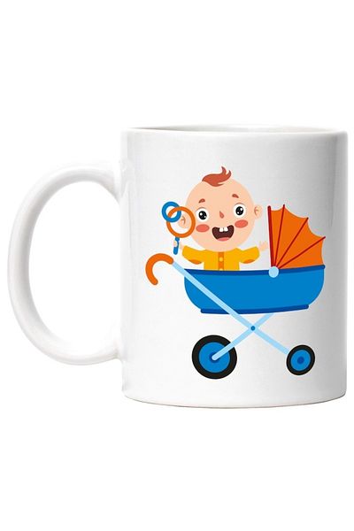 INOVATIX Personalized white mug, Baby, Stroller, Toy, Costume, Smile, Child, INOVATIX®. 330ml