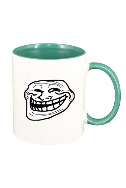 INOVATIX Cana alba personalizata, Troll, interior verde, D179, INOVATIX®. 330ml