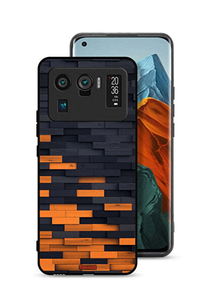 Tolwak Xiaomi Mi 11 Ultra Protective Case Cover Wooden Wall