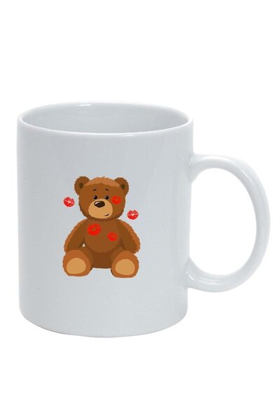 INOVATIX Cana alba personalizata, Teddy, alb, D335, INOVATIX®. 330ml