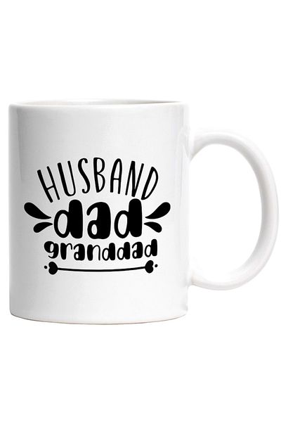 INOVATIX Personalized white mug, ul Husband, dad, granddad - husband father grandfather family, INOVATIX®. 330ml