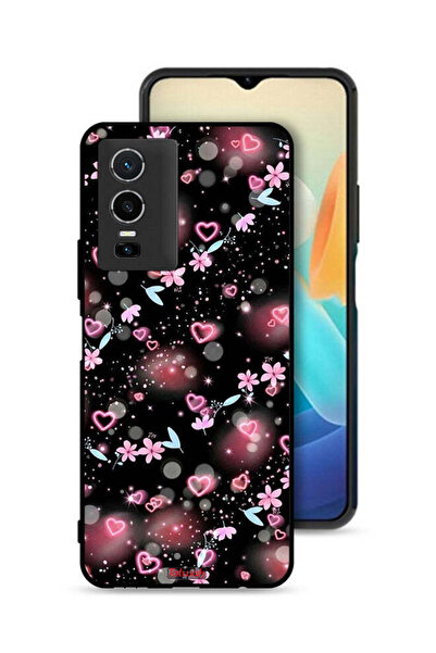 Tolwak غطاء حماية لهاتف Vivo Y76 5G بنقشة قلوب وأزهار صغيرة