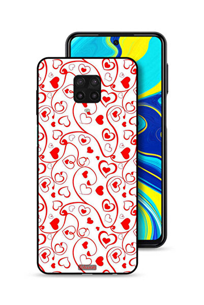 Tolwak غطاء حماية لهاتف شاومي ريدمي نوت 9 برو بنقشة قلوب