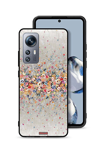 Tolwak غطاء حماية لهاتف Xiaomi 12S بنقشة زهور صغيرة وفن تجريدي
