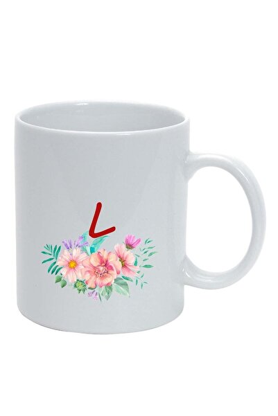 INOVATIX Персонализирана бяла чаша, Цветя с азбука, бяла, D944, INOVATIX®. 33...