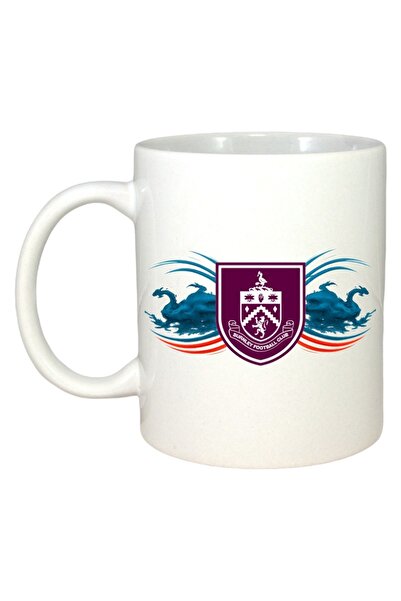 INOVATIX Персонализирана бяла чаша, Бърнли, Англия, бяла дръжка и вътрешност,...