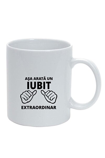 INOVATIX Cana alba personalizata, Extraordinar, alb, D88, INOVATIX®. 330ml