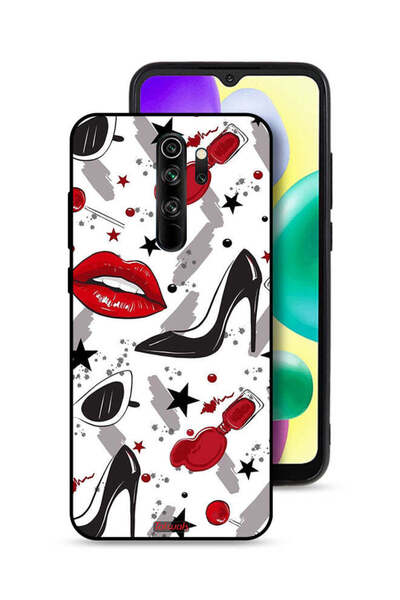 Tolwak Xiaomi Redmi Note 8 Pro Protective Case Cover Lipstick And Shoes Art