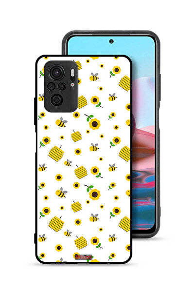 Tolwak غطاء حماية لهاتف شاومي ريدمي نوت 10 4G بطبعة عباد الشمس والنحل