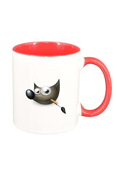 INOVATIX Cana alba personalizata, Fox, interior rosu, D317, INOVATIX®. 330ml