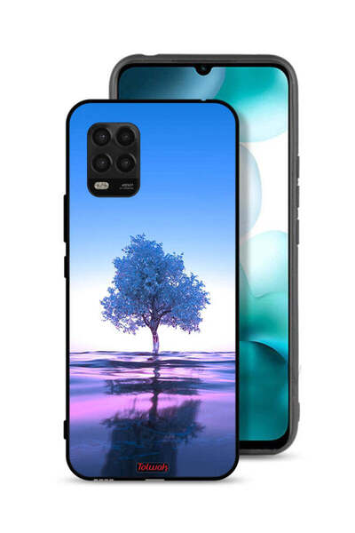 Tolwak غطاء حماية لهاتف شاومي مي 10 لايت 5G، شجرة نيون، جسم مائي، انعكاس فني ...