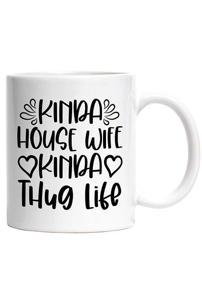 INOVATIX Personalized white mug, heart for a housewife, but also for the street, INOVATIX®. 330ml