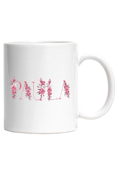 INOVATIX Εξατομικευμένη λευκή κούπα, Όνομα Πόλα, Λουλουδάτη, Πολύχρωμη, Δημιο...