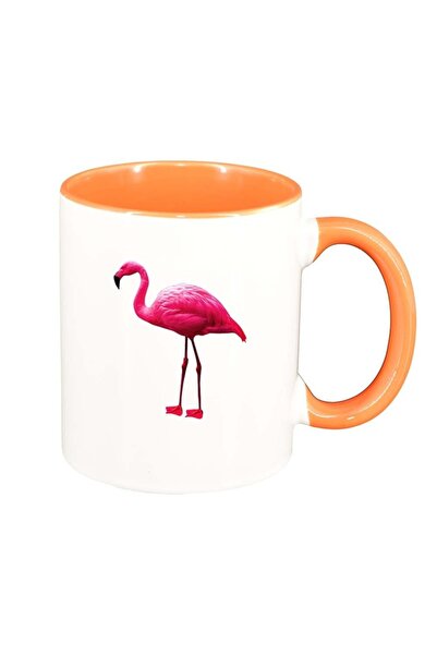 INOVATIX Cana alba personalizata, Pelican, interior portocaliu, D419, INOVATI...