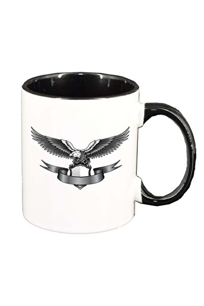 INOVATIX Cana alba personalizata, Eagle, interior negru, D301, INOVATIX®. 330ml