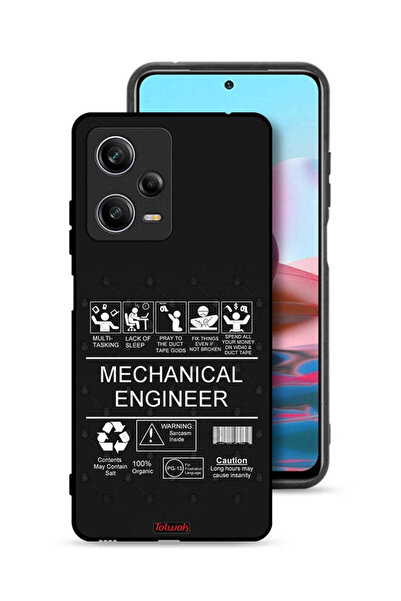 Tolwak غطاء حماية لهاتف شاومي ريدمي نوت 12 برو، ملصق مهندس ميكانيكي