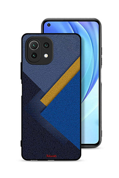 Tolwak غطاء حماية لهاتف شاومي مي 11 لايت بنقشة مثلثات جلدية