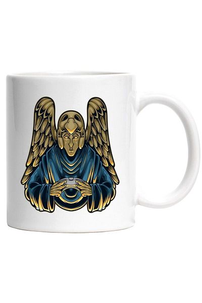 INOVATIX Personalized white mug, Angel, Wings, Controller, Helmet, Eagle, Robe, INOVATIX®. 330ml