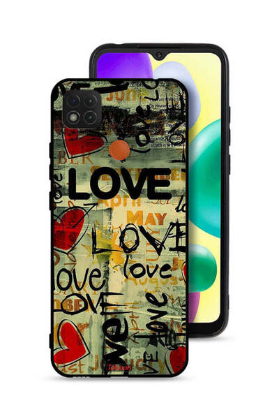 Tolwak Xiaomi Redmi 9C Protective Case Cover Love Tags