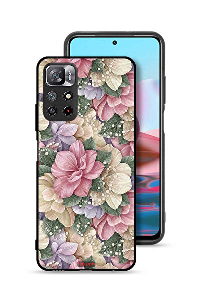 Tolwak غطاء حماية عالي الوضوح مزين بنقشة زهور لهاتف شاومي ريدمي نوت 11 4G