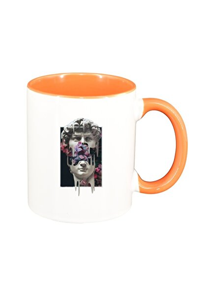 INOVATIX Εξατομικευμένη λευκή κούπα, David, πορτοκαλί εσωτερικό, D1455, INOVA...