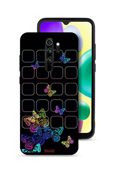 Tolwak Xiaomi Redmi Note 8 Pro Protective Case Cover Colorful Butterflies