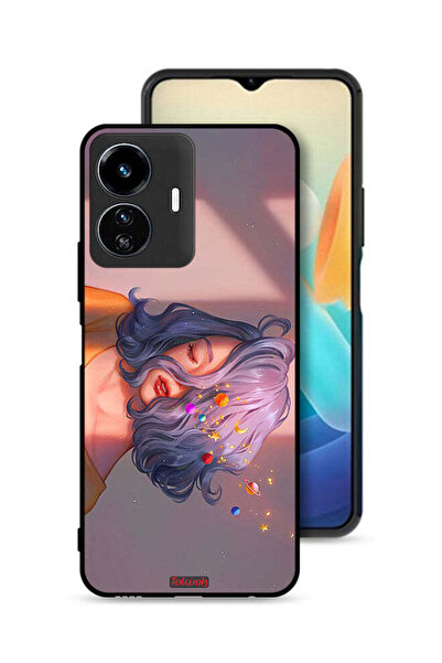 Tolwak Vivo Y77 5G Protective Case Cover Girl And Space Art