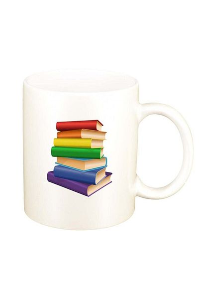 INOVATIX Personalized white mug, Book, D241, INOVATIX®. 330ml
