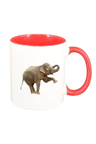 INOVATIX Cana alba personalizata, Elephant, interior rosu, D421, INOVATIX®. 3...