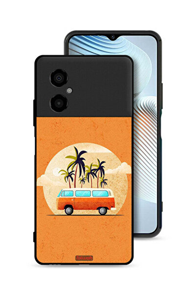 Tolwak Xiaomi Poco M4 5G Protective Case Cover Bus Art