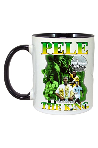 INOVATIX Cana Alba Personalizata, Pelle The King, Maner Si Interior Negru, ®....