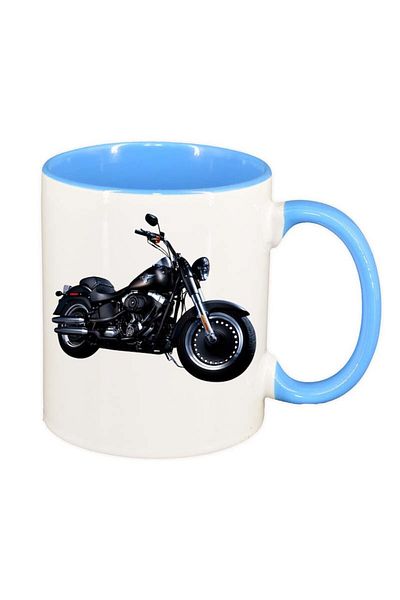 INOVATIX Personalized white mug, Motor, blue interior, D48, INOVATIX®. 330ml