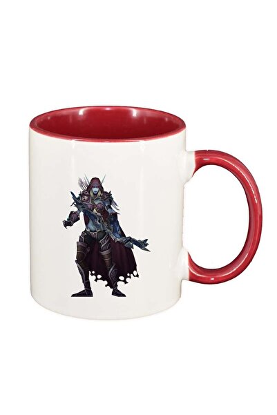 INOVATIX Εξατομικευμένη λευκή κούπα, WoW, κόκκινο εσωτερικό, D139, INOVATIX®....