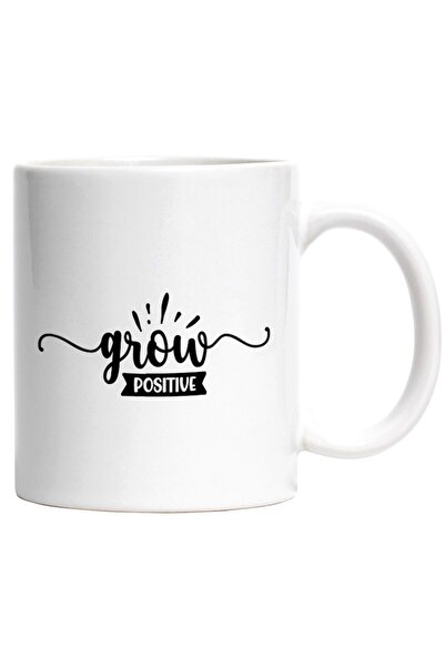 INOVATIX Персонализирана бяла чаша, послание, което ви насърчава да растете, ...