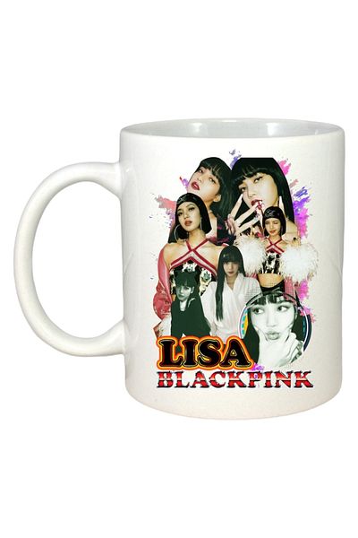 INOVATIX Personalized White Mug, Lisa 7 Band, White Handle and Interior, ®. 330ml