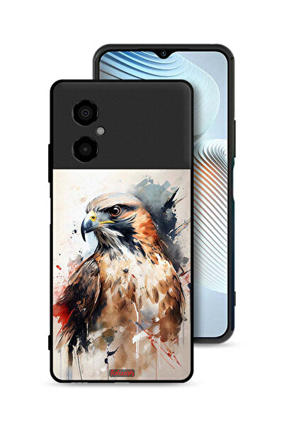 Tolwak Xiaomi Poco M4 5G Protective Case Cover Eagle Abstract Art