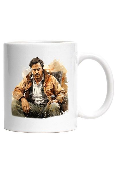INOVATIX Cana alba personalizata, Pedro Pascal, Joel Miller, The Last Of Us, Personaj, INOVATIX®. 330ml