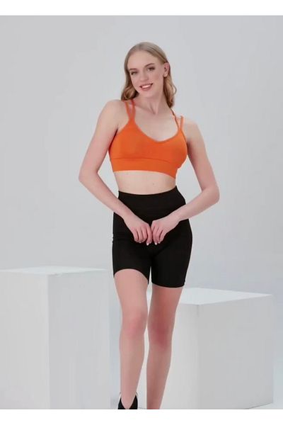 boutich Women's Back Cross Strap Crop Bluz